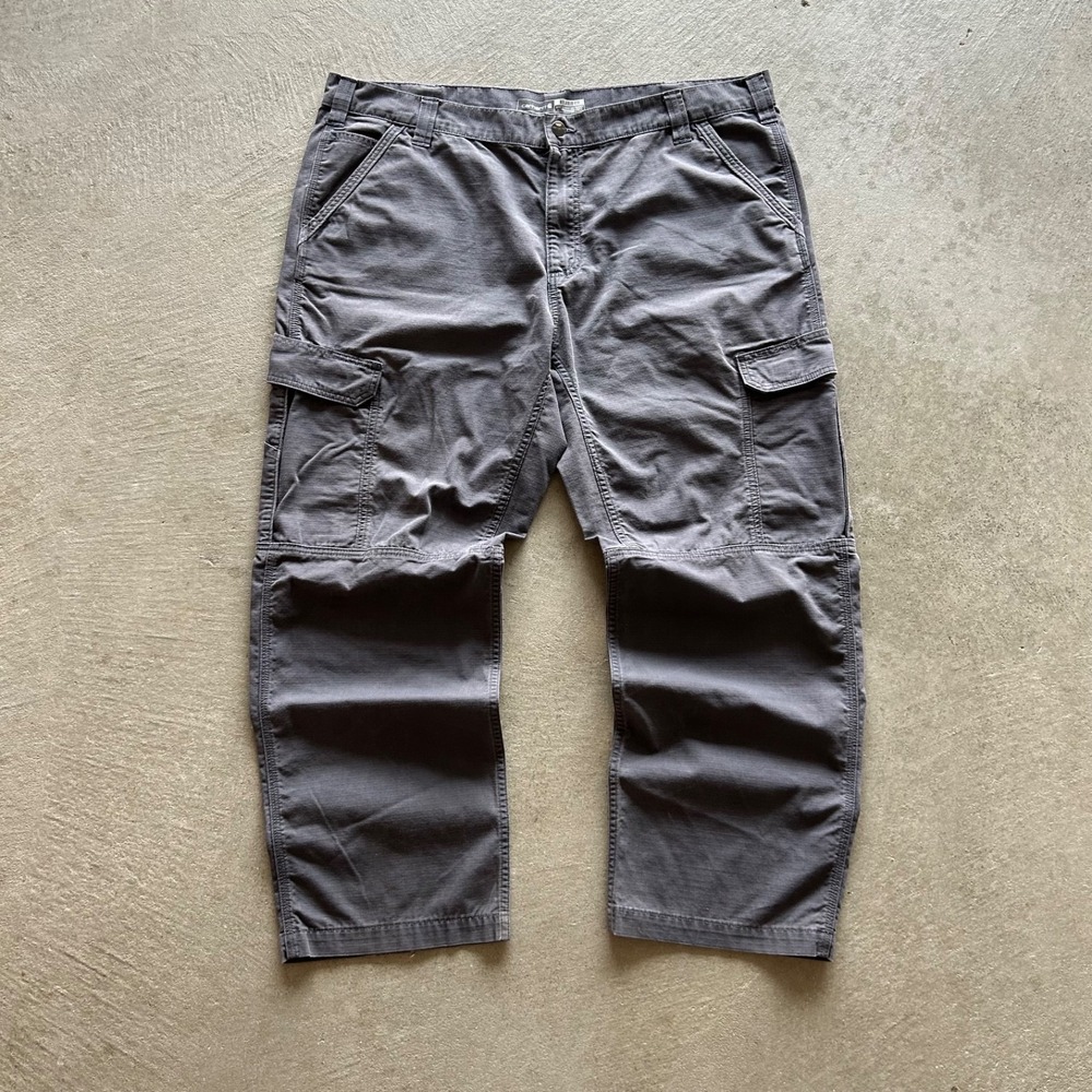 Carhartt Force Ripstop Cargo Pants Mens 42x30 Gray Relaxed Fit Workwear BN4200-M